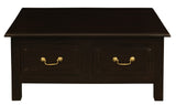 Tasmania 4 Drawer Straight Leg Coffee Table (Chocolate) - Front View