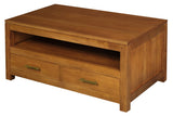 Paris 4 Drawer Coffee Table (Light Pecan) - Front View