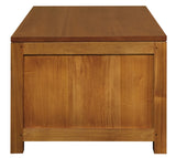 Paris 4 Drawer Coffee Table (Light Pecan) - 45-Degree Angle