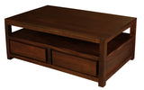 Amsterdam 4 Drawer Coffee Table (Mahogany) - Side View
