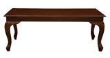 Queen Anne Coffee Table 120 x 70 cm - Mahogany - Front View