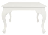 Queen Anne Coffee Table 120 x 70 cm - White - Side View