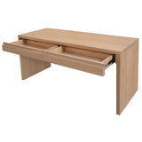 Apollo 2 Drawer Writing Desk (Natural) - Front View