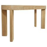 Brentwood 2 Drawer Oval Desk (Natural) - Front View