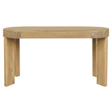 Brentwood 2 Drawer Oval Desk (Natural) - Top-Down View