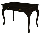 Queen Anne 2 Drawer Desk (Chocolate) - Front View