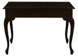 Queen Anne 2 Drawer Desk (Chocolate) - Side View