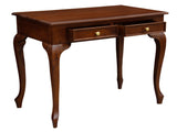 Queen Anne 2 Drawer Desk (Mahogany) - Front View