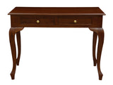 Queen Anne 2 Drawer Desk (Mahogany) - Side View