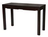 Amsterdam Solid Mahogany Timber 2 Drawer Desk (Chocolate) - Front View