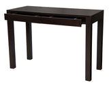 Amsterdam Solid Mahogany Timber 2 Drawer Desk (Chocolate) - Side View