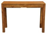 Amsterdam Solid Mahogany Timber 2 Drawer Desk (Light Pecan)