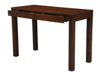 Amsterdam Solid Mahogany Timber 2 Drawer Desk (Mahogany) - Front View