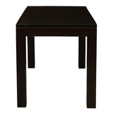 Amsterdam Solid Mahogany Timber Dining Table 120 x 70 cm (Chocolate) - Side View