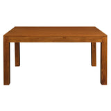 Amsterdam Solid Mahogany Timber Dining Table 120 x 70 cm (Light Pecan) - Front View