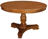 Tasmania Round Dining Table 120 cm (Light Pecan) - Front View