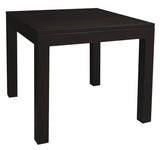 Amsterdam Solid Mahogany Timber Dining Table 90 x 90 cm (Chocolate) - Front View