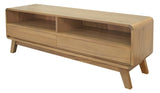Providence 2-Drawer Entertainment Unit (Natural) - Front View