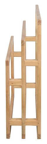 Nobu Solid White Cedar Wood Towel Stand (Natural) - Side View