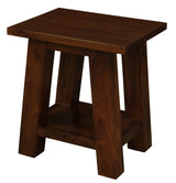 Tokyo Solid Mahogany Timber Lamp Table (Mahogany) - Front View
