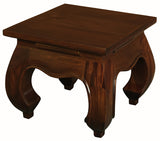 Dynasty Solid Mahogany Timber Lamp Table (Mahogany) - Front View