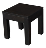 Amsterdam Solid Timber Lamp Table (Chocolate) - Front View