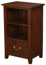 Tasmania 1 Drawer Solid Mahogany Timber Lamp Table (Mahogany) - Side View