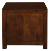 Paris 1 Drawer Solid Mahogany Timber Lamp Table (Mahogany) - Top-Down View
