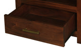 Paris 1 Drawer Solid Mahogany Timber Lamp Table (Mahogany) - 45-Degree Angle