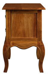 French Provincial 2 Drawer Side Table (Light Pecan) - Top-Down View