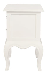 French Provincial 2 Drawer Side Table (White) - Top-Down View