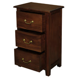 Tasmania 3 Drawer Lamp Table (Mahogany) - Front View