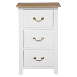 Tasmania 3 Drawer Lamp Table (White Caramel)