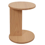 Brentwood Round Solid Timber Lamp Table (Natural) - Front View
