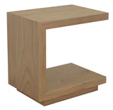 Oscar Solid Mindi Lamp Table (Natural) - Front View