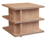 Hudson Oversized Square Side Table (Natural) - Top-Down View