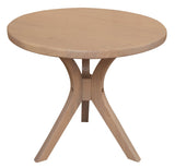 Gatsby Round Side Table - Large (Natural) - Front View