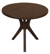 Gatsby Round Side Table - Large (Walnut) - Front View