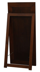 Toby Solid Mahogany Timber Standing Mirror (Mahogany) - Side View