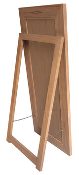 Manhattan Solid Timber Frame Standing Mirror - Nautral - Side View