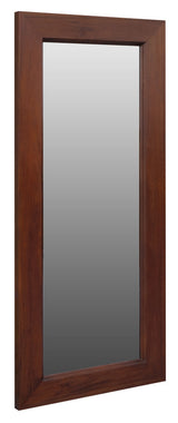 Manhattan Solid Timber Frame Wall Mirror - Mahogany - Front View