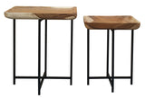 Leon Tray Nesting Table (Natural) - Side View