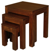 Amsterdam Nest of Table Set of 3 (Mahogany) - Front View
