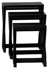 Manhattan Nest of Tables - Set of 3 (Black) - Top-Down View
