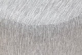 Manhattan Round Ottoman (Dark Grey) - Front View