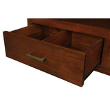 Paris 2 Drawer Entertainment Unit (Mahogany) - Front View