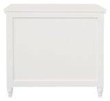 Beau 3 Drawer Solid White Cedar Turn Leg Dresser (White) - Side View