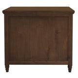 Beau 3 Drawer Solid White Cedar Turn Leg Dresser (Walnut) - Top-Down View