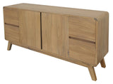 Providence 2 Door 4 Drawer Sideboard (Natural) - Top-Down View
