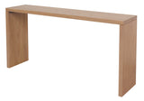 Apollo Solid Timber Console Table (Natural) - Front View